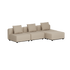 Cobana Lounge Sofa - 3 seater | Cobana Lounge Sofa - 3 seater - Boucle Beige Ohne Armlehnen Mit Hocker | SACKit