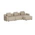 Cobana Lounge Sofa - 3 seater | Cobana Lounge Sofa - 3 seater - Boucle Beige Mit Armlehnen Mit Hocker | SACKit