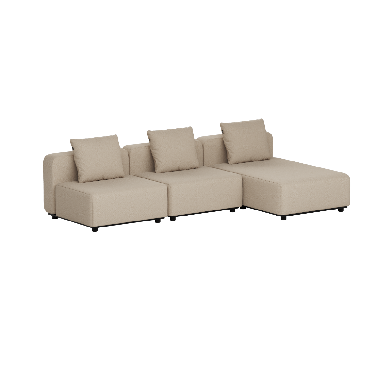 Cobana Lounge Sofa - 3 Seater Chaise | Cobana Lounge Sofa - 3 Seater Chaise - Boucle Beige Ohne Armlehnen | SACKit