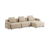 Schwarzes Cobana Lounge Sofa mit Chaise, modular, pulverbeschichteter Aluminiumrahmen, Outdoor - Design | Cobana Lounge Sofa - 3 Seater Chaise - Kirra Olive Ohne Armlehnen | SACKit