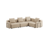 Cobana Lounge Sofa 4 - Sitzer Ecksofa in Bouclé Beige mit Armlehnen, skandinavisches Design, Outdoor geeignet | Cobana Lounge Sofa - 4 seater corner sofa - Boucle Beige Mit Armlehnen | SACKit