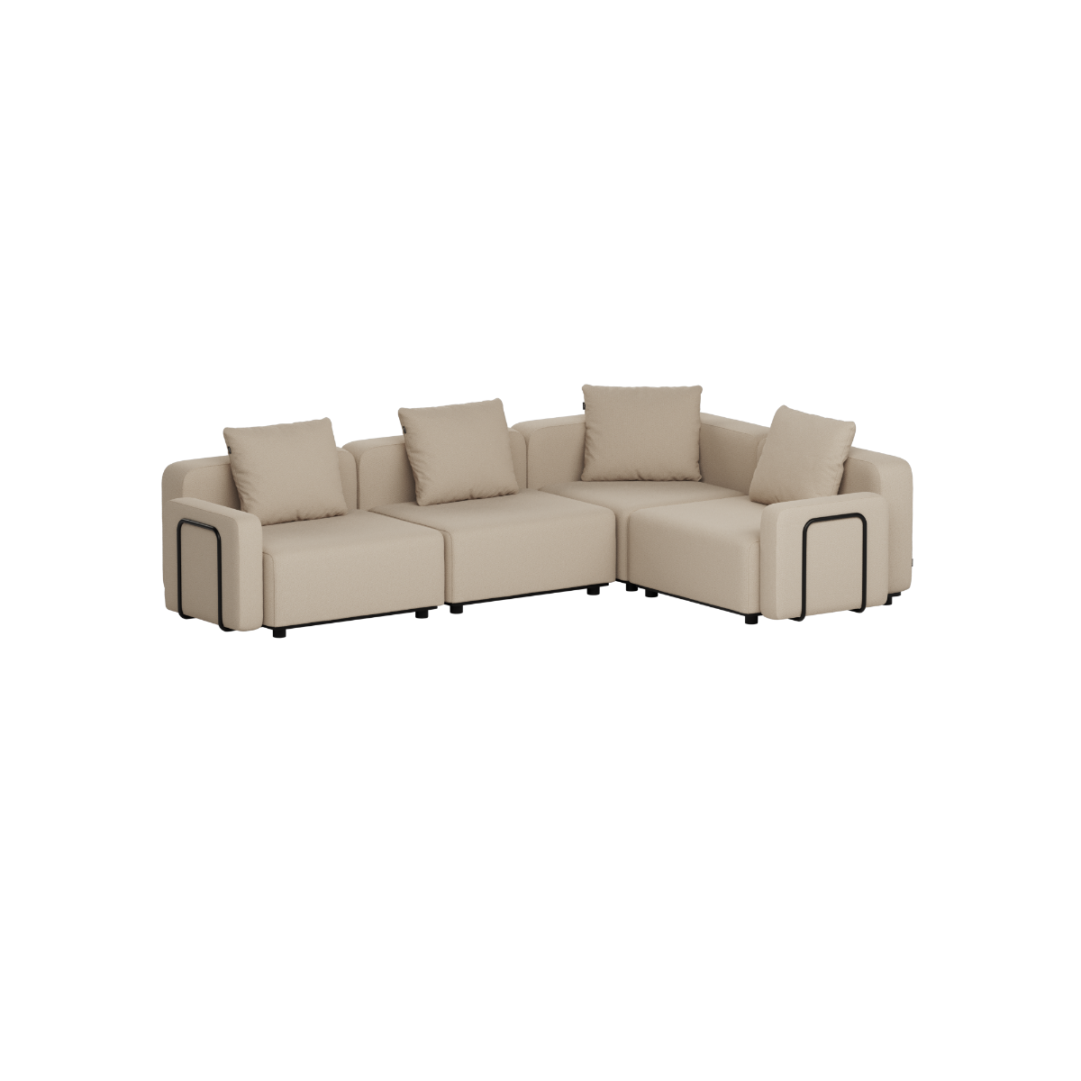 Cobana Lounge Sofa - 4 seater corner sofa | Cobana Lounge Sofa - 4 seater corner sofa - Boucle Beige Mit Armlehnen | SACKit