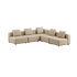 Boucle Beige Cobana Lounge Sofa ohne Armlehnen, 5 - Sitzer Ecksofa aus pulverbeschichtetem Aluminiumrahmen | Cobana Lounge Sofa - 5 seater corner sofa - Boucle Beige Ohne Armlehnen | SACKit