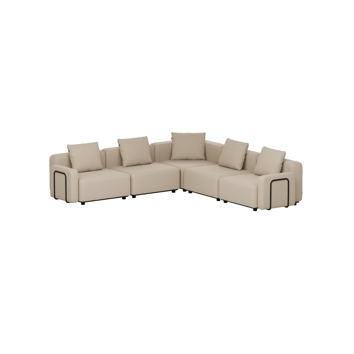 Cobana Lounge Sofa - 5 seater corner sofa | Cobana Lounge Sofa - 5 seater corner sofa - Boucle Beige Mit Armlehnen | SACKit
