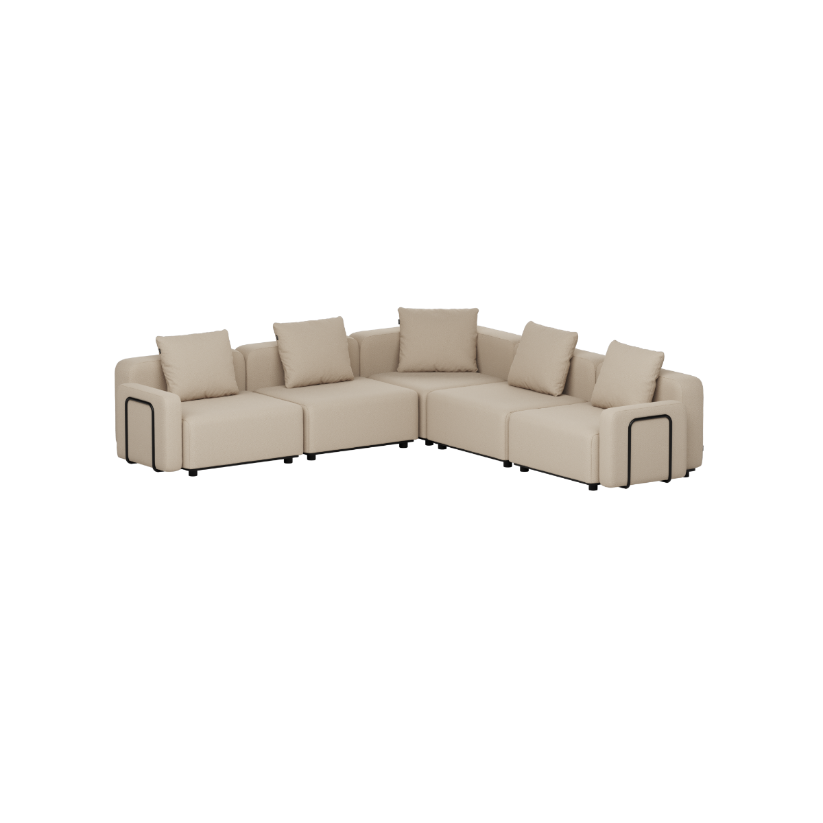 Cobana Lounge Sofa - 5 seater corner sofa | Cobana Lounge Sofa - 5 seater corner sofa - Boucle Beige Mit Armlehnen | SACKit