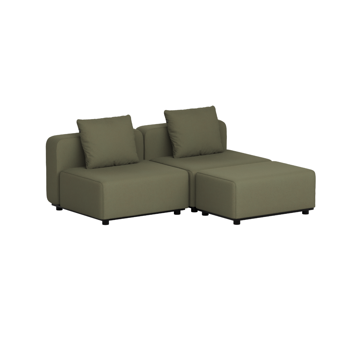 Cobana Lounge Sofa - 2 seater | Cobana Lounge Sofa - 2 seater - Kirra Olive Ohne Armlehnen Mit Hocker | SACKit