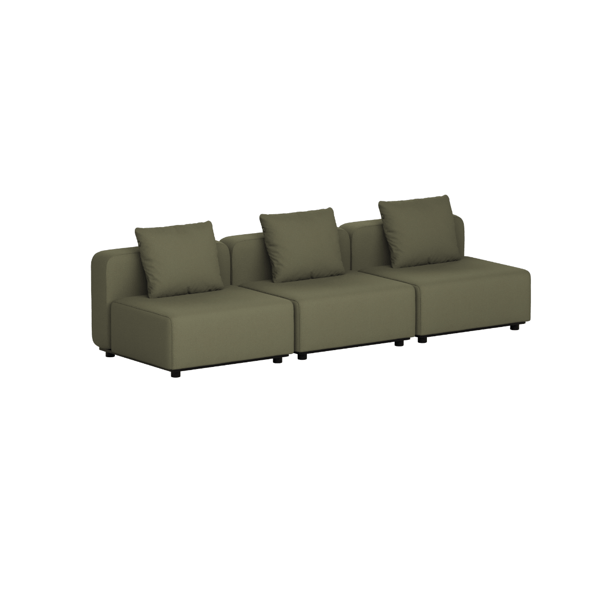 Cobana Lounge Sofa - 3 seater | Cobana Lounge Sofa - 3 seater - Kirra Olive Ohne Armlehnen Ohne Hocker | SACKit