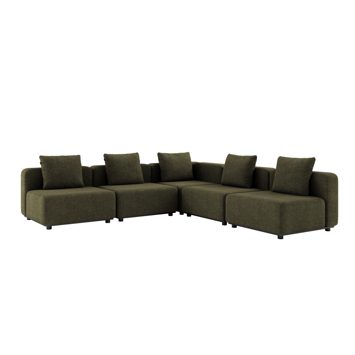 Ecksofa Cobana Lounge in Kirra Olive ohne Armlehnen, modular und für den Außenbereich geeignet