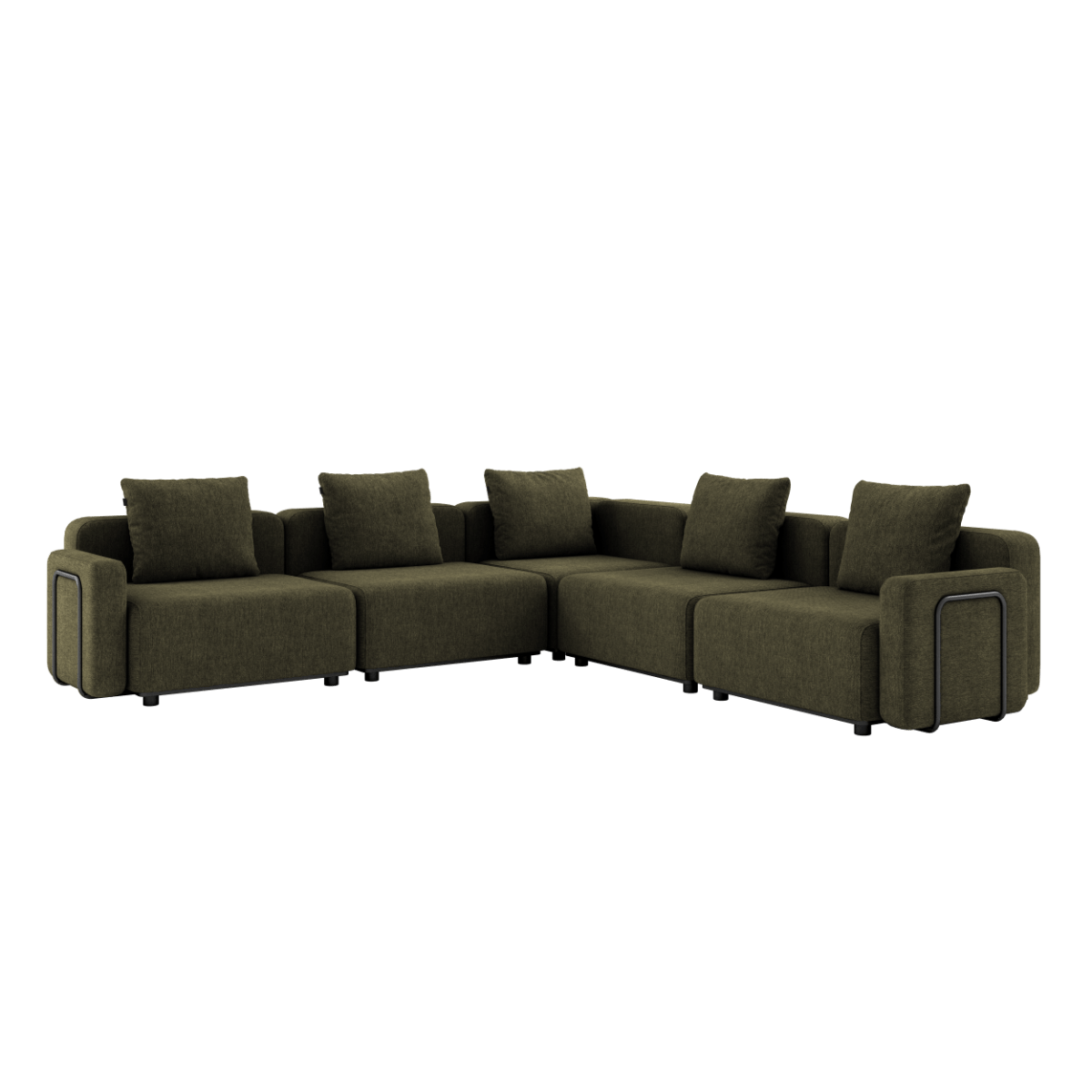 Cobana Lounge Sofa - 5 seater corner sofa | Cobana Lounge Sofa - 5 seater corner sofa - Kirra Olive Mit Armlehnen | SACKit