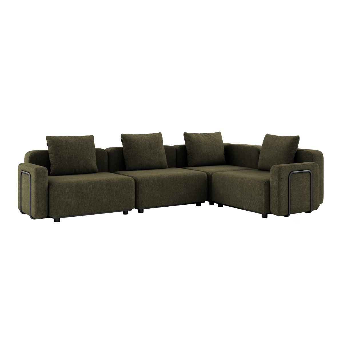 Cobana Lounge Sofa - 4 seater corner sofa | Cobana Lounge Sofa - 4 seater corner sofa - Kirra Olive Mit Armlehnen | SACKit