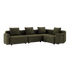 Ecksofa Cobana Lounge in Kirra Olive mit Armlehnen, modular und für den Außenbereich geeignet. | Cobana Lounge Sofa - 4 seater corner sofa - Kirra Olive Mit Armlehnen | SACKit