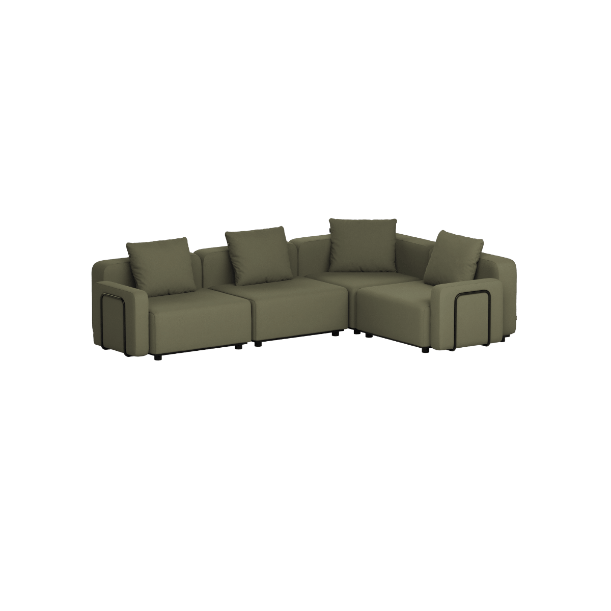 Cobana Lounge Sofa - 4 seater corner sofa | Cobana Lounge Sofa - 4 seater corner sofa - Kirra Olive Mit Armlehnen | SACKit