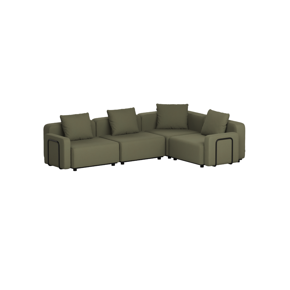 Cobana Lounge Sofa - 4 seater corner sofa | Cobana Lounge Sofa - 4 seater corner sofa - Kirra Olive Mit Armlehnen | SACKit