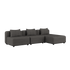 Cobana Lounge Sofa 3 - Sitzer Chaise in Cobana Grey mit klaren Linien und modularer Form für den Außenbereich | Cobana Lounge Sofa - 3 Seater Chaise - Cobana Grey | SACKit
