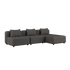 Cobana Lounge Sofa 3 - Sitzer Chaise in Cobana Grey mit klaren Linien und modularer Form für den Außenbereich | Cobana Lounge Sofa - 3 Seater Chaise - Cobana Grey | SACKit