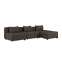 Braunes Cobana Lounge Sofa mit Chaiselongue, modular und für den Außenbereich geeignet. | Cobana Lounge Sofa - 3 Seater Chaise - Cobana Brown | SACKit