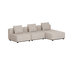 Cobana Lounge Sofa - 3 Seater Chaise | Cobana Lounge Sofa - 3 Seater Chaise - Kirra Sand Ohne Armlehnen | SACKit