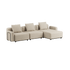 Cobana Lounge Sofa 3 - Sitzer mit Chaiselongue in Kirra Sand, modular, ohne Armlehnen, skandinavisches Design | Cobana Lounge Sofa - 3 Seater Chaise - Kirra Olive Ohne Armlehnen | SACKit