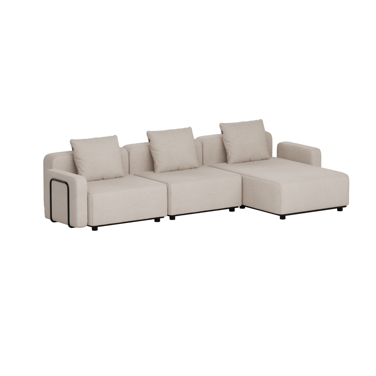 Cobana Lounge Sofa - 3 Seater Chaise | Cobana Lounge Sofa - 3 Seater Chaise - Kirra Sand Mit Armlehnen | SACKit