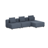 Cobana Lounge Sofa 3-Sitzer mit Chaiselongue in Indigo, freigestellt | Cobana Lounge Sofa - 3 Seater Chaise | sackit