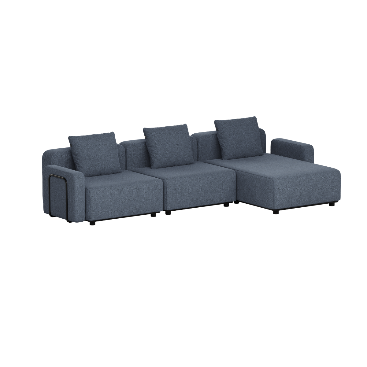 Cobana Lounge Sofa - 3 Seater Chaise | Cobana Lounge Sofa - 3 Seater Chaise - Kirra Indigo Mit Armlehnen | SACKit
