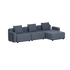 Cobana Lounge Sofa - 3 Seater Chaise | Cobana Lounge Sofa - 3 Seater Chaise - Kirra Indigo Mit Armlehnen | SACKit