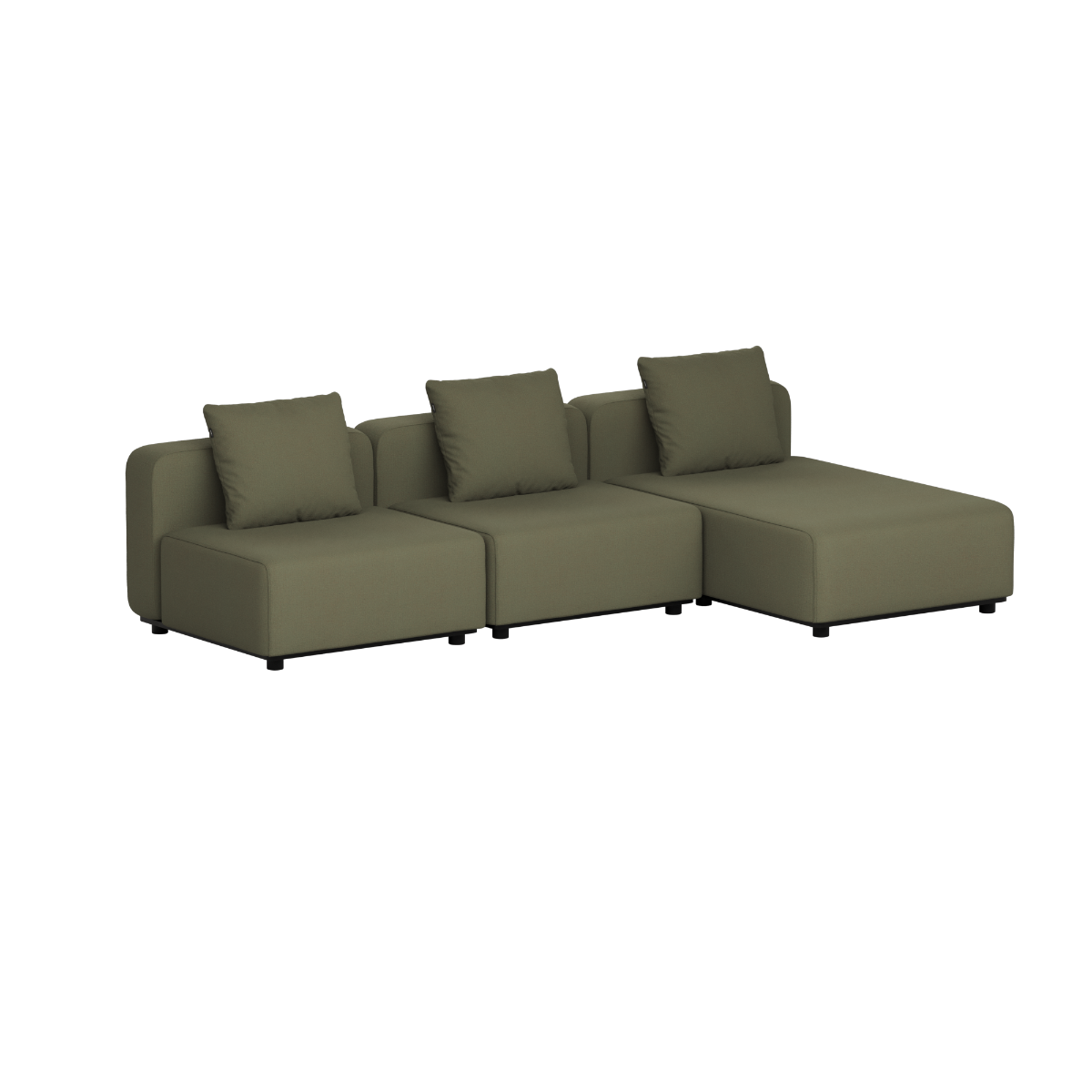 Cobana Lounge Sofa - 3 Seater Chaise | Cobana Lounge Sofa - 3 Seater Chaise - Kirra Olive Ohne Armlehnen | SACKit