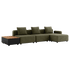 Cobana Lounge Sofa - 3 seater w/ Patio Storage Table | Cobana Lounge Sofa - 3 seater w/ Patio Storage Table - Kirra Olive Mit Hocker | SACKit