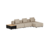 Cobana Lounge Sofa - 3 seater w/ Patio Storage Table | Cobana Lounge Sofa - 3 seater w/ Patio Storage Table - Boucle Beige Ohne Armlehnen Mit Hocker | SACKit