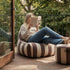 SACKit Chair Outdoor in Renesse Chestnut mit runder Form und schwarzem Textilene-Boden
