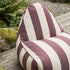 SACKit Chair Outdoor in Renesse Chestnut mit runder Form und schwarzem Textilene-Boden.