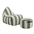 SACKit Chair & Pouf Outdoor | SACKit Chair & Pouf Outdoor - Renesse Olive | SACKit
