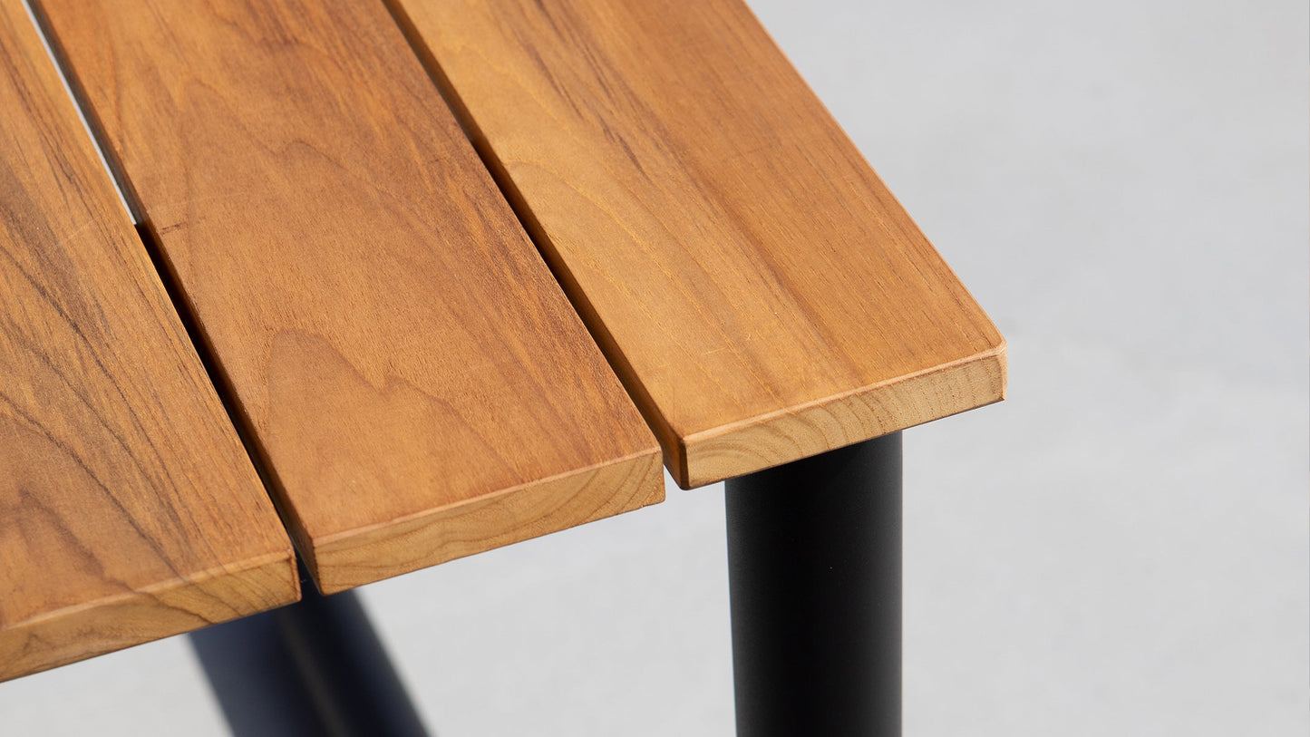 Patio Dining Table - 210x90 - Outdoor-Esstisch aus Teakholz und Aluminium