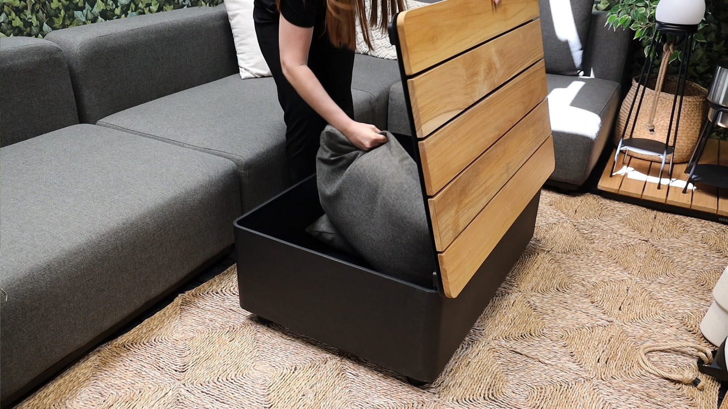 loungemöbel aufbewahrung Patio Storage Table - Outdoor Tisch mit Aufbewahrung