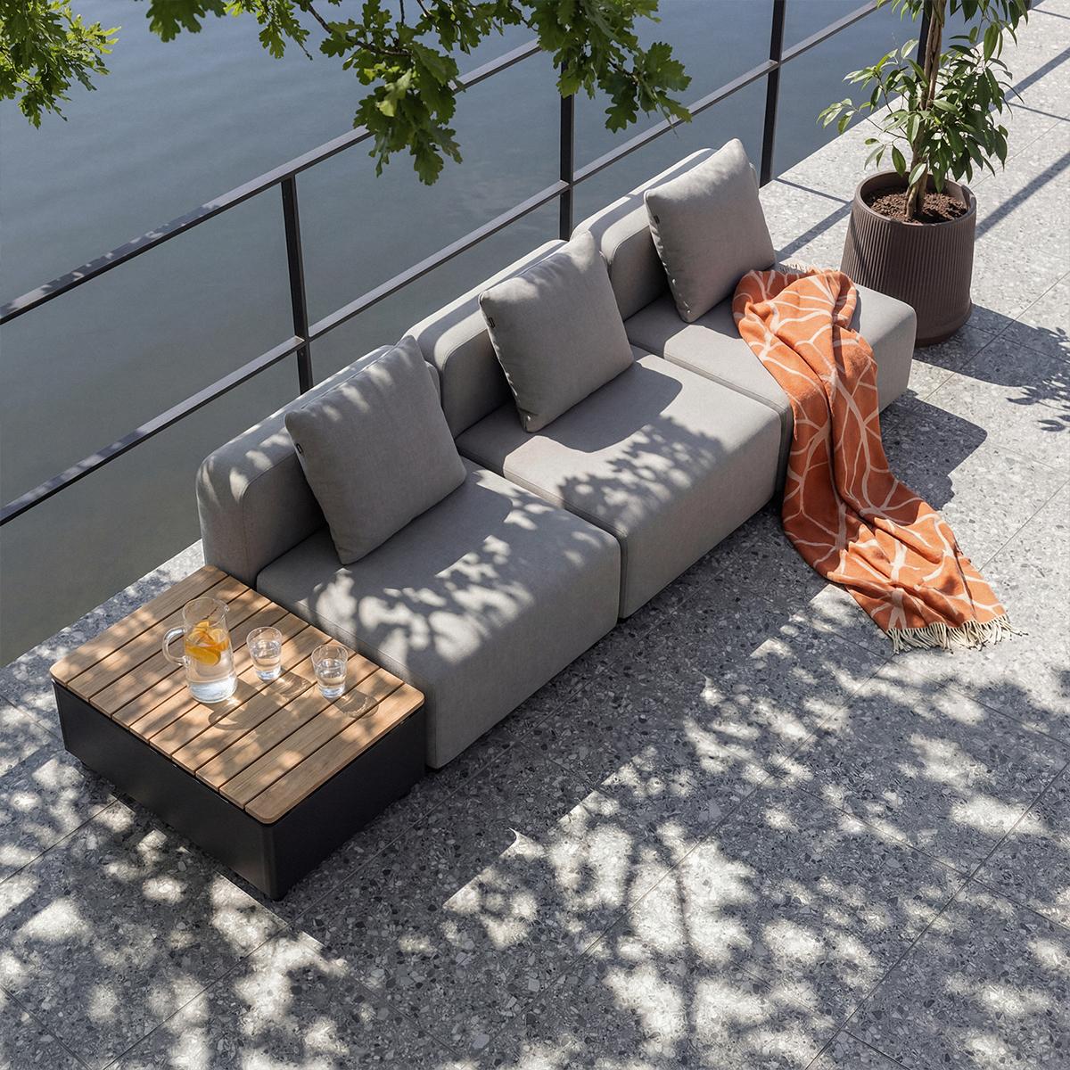 Cobana Lounge Sofa - 3 seater w/ Patio Storage Table - 3 Personen Loungesofa für den Außenbereich