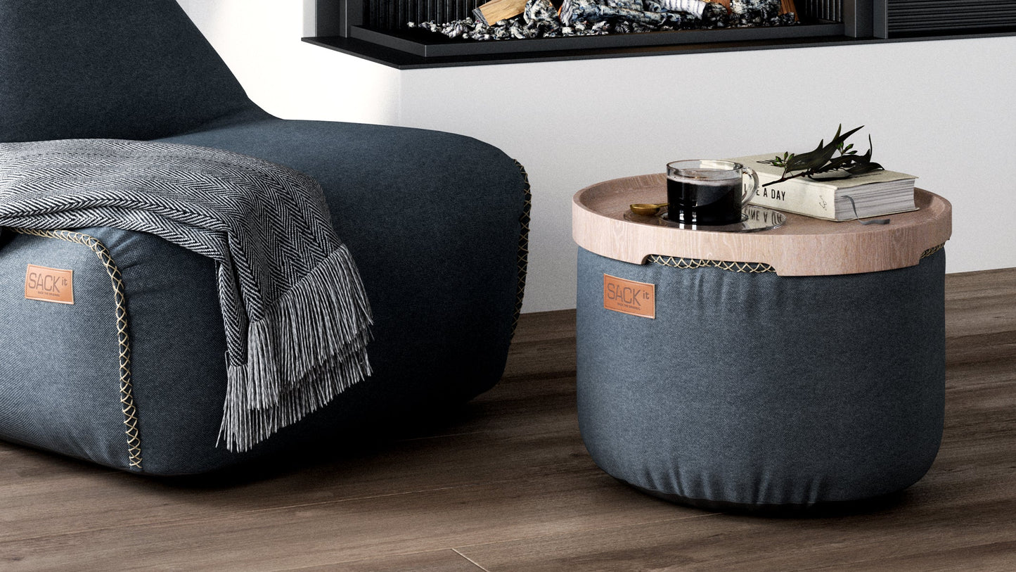 Canvas Pouf - Hocker für den Innenbereich