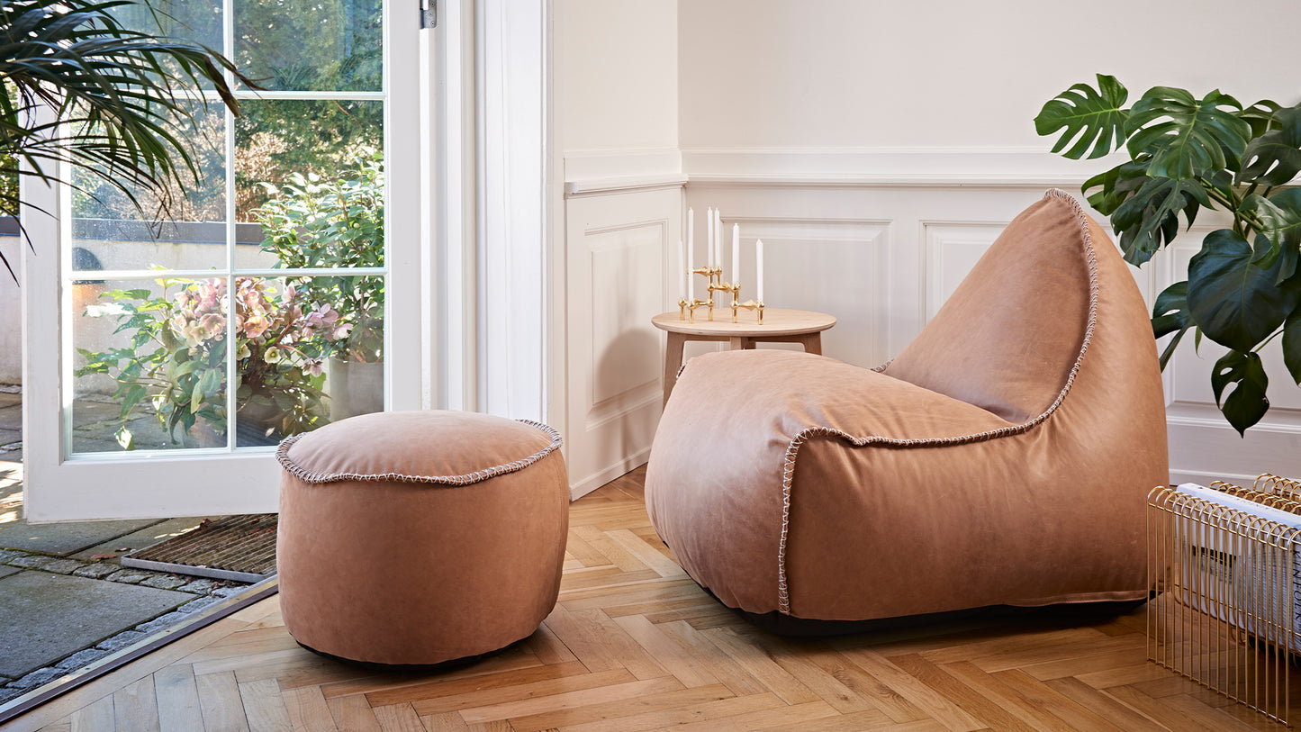 Dunes Pouf - Ein exklusiver hocker aus Leder