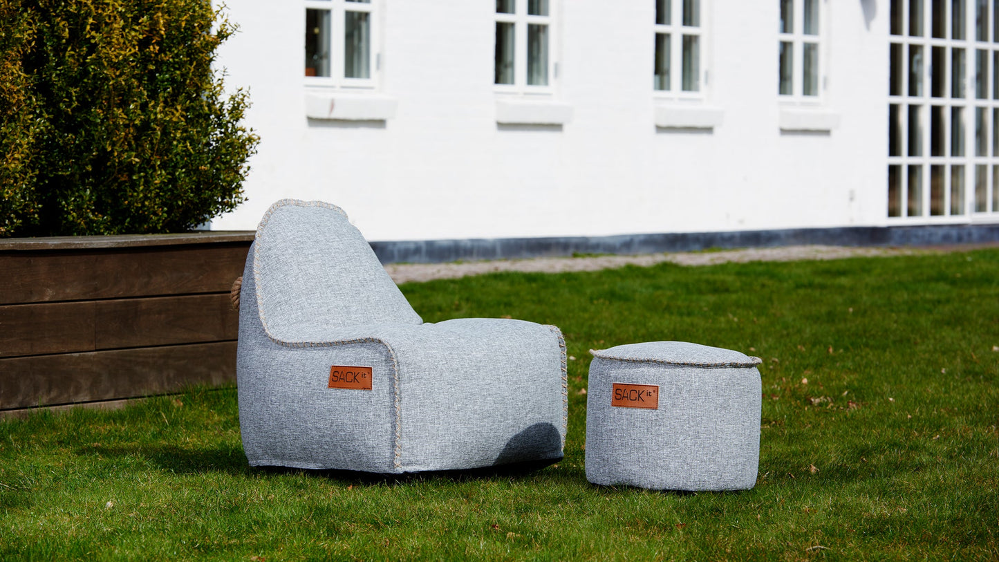 Cobana Junior Lounge Chair & Pouf - Indoor/Outdoor Sitzsack für Kinder mit Hocker