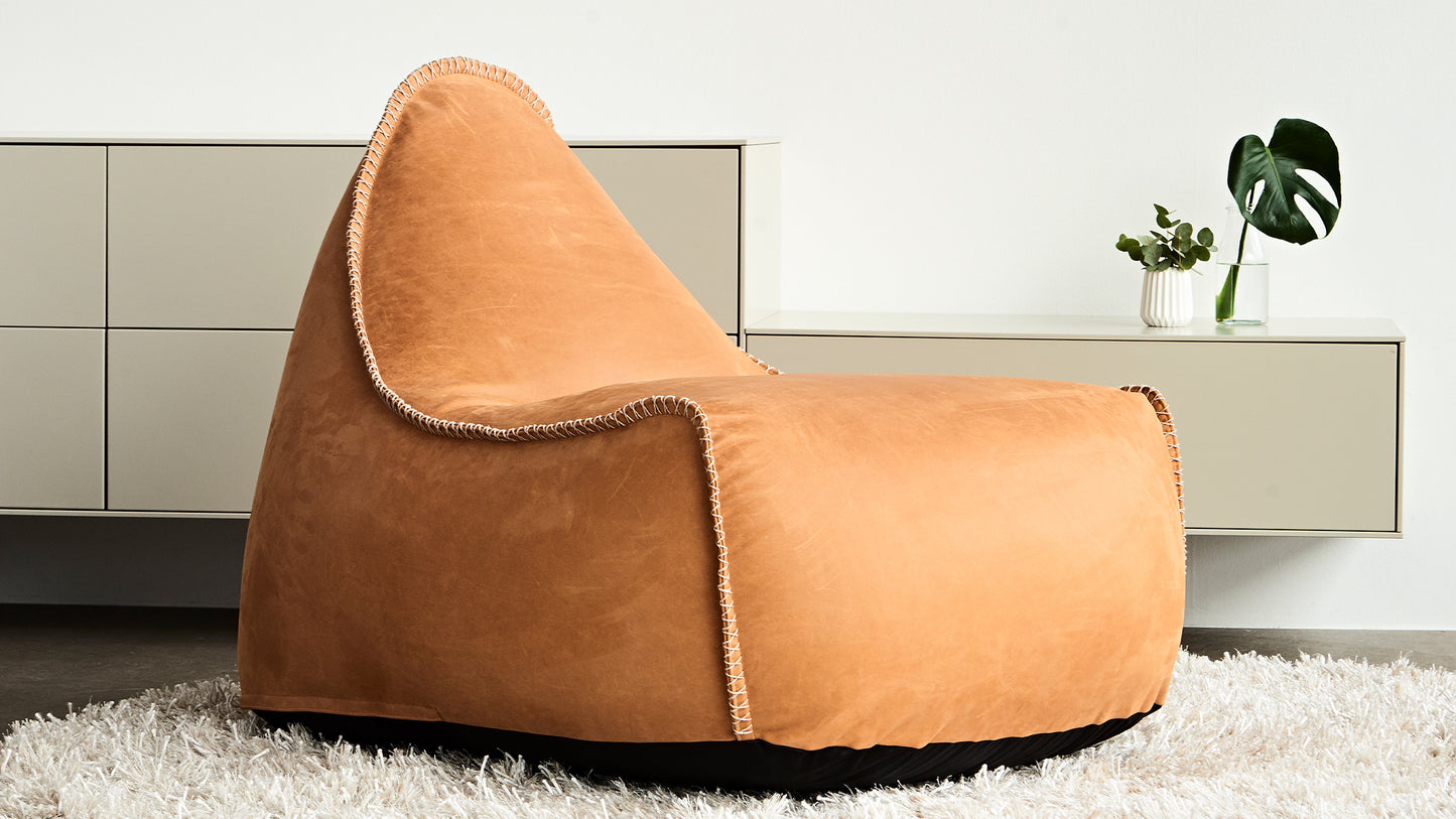 Dunes Lounge Chair - Ein exklusiver Sitzsack aus Leder