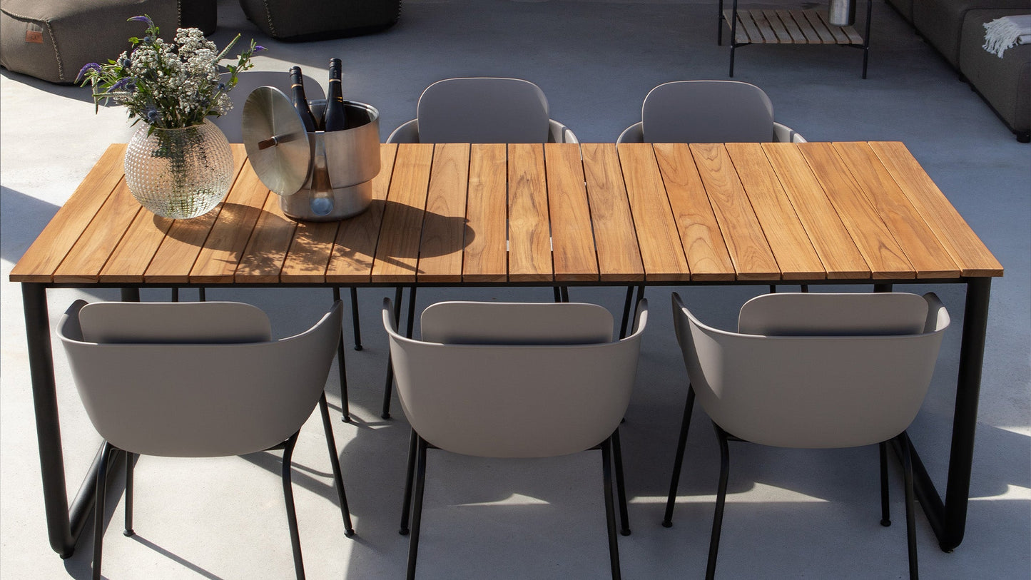 Patio Dining Table - 210x90 - Outdoor-Esstisch aus Teakholz und Aluminium