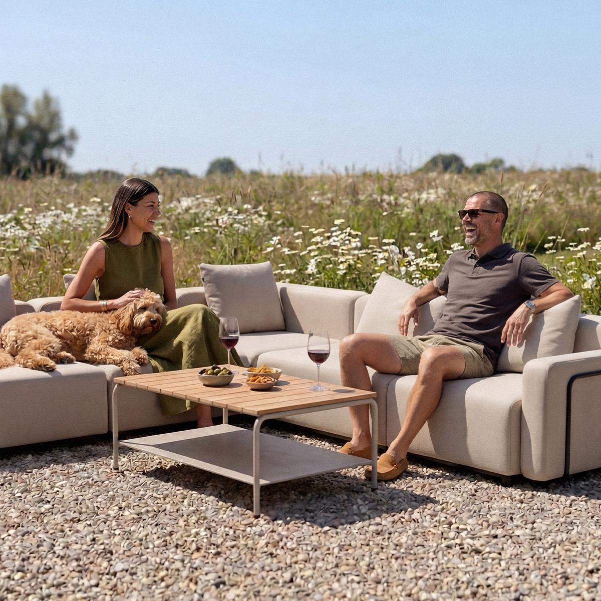 Cobana Lounge Sofa - 3 seater w/ Patio Storage Table - 3 Personen Loungesofa für den Außenbereich