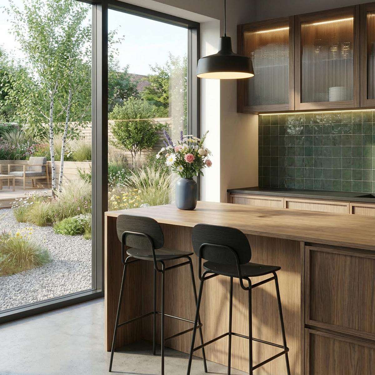 Frame Bar Stool - Wood w/backrest | Frame Bar Stool - Wood w/backrest - 73 cm Black Stained Oak | SACKit