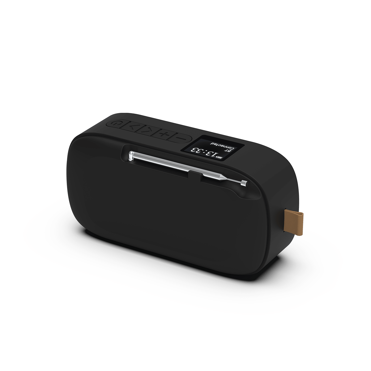 Tragbarer SACKit Go 300 Care Bluetooth - Lautsprecher und FM/DAB+ Radio mit Kvadrat Stoff und PU - Leder Logo | Go 300 Care - | SACKit