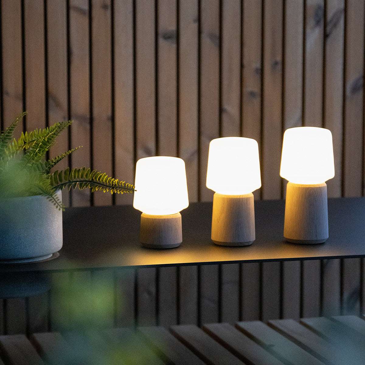 Ambience Lamp Intelligent+ mit Oslo Base aus FSC - Eichenholz in Größe 8, skandinavisches Design, akkubetrieben | Ambience - Lamp Intelligent+ & Oslo base - 10 | SACKit