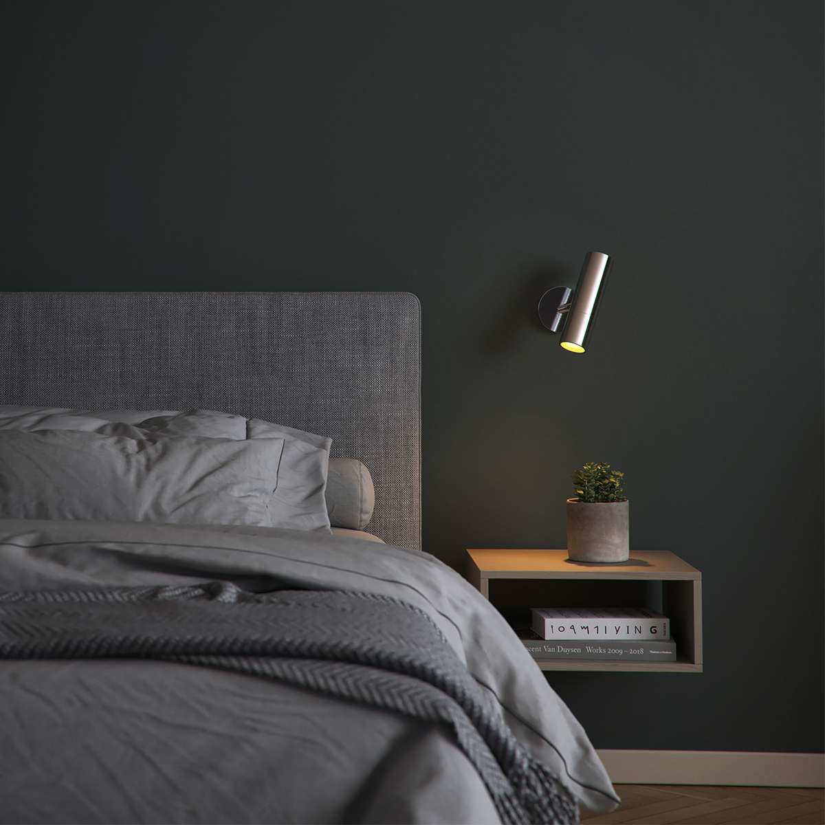 Polierte Expo Wall Wandleuchte aus Aluminium mit warmem Licht und schlichtem Design. | Expo Wall - Polished | SACKit