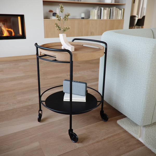 variant_80008% | Serving Table w/ Nordic Serving Tray - Natural Oak | SACKit