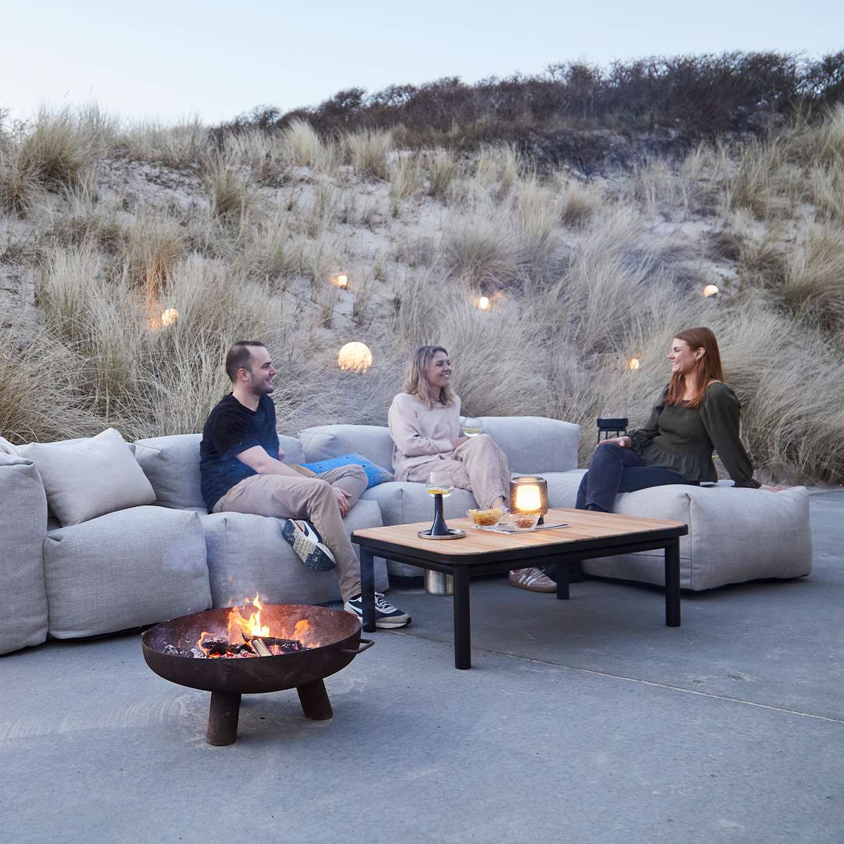 Soft Sofa Outdoor Corner in Kirra Sand, weiches, formstabiles Outdoor - Sofa ohne Gestell. | Soft Sofa Outdoor - Corner - Kirra Sand | SACKit
