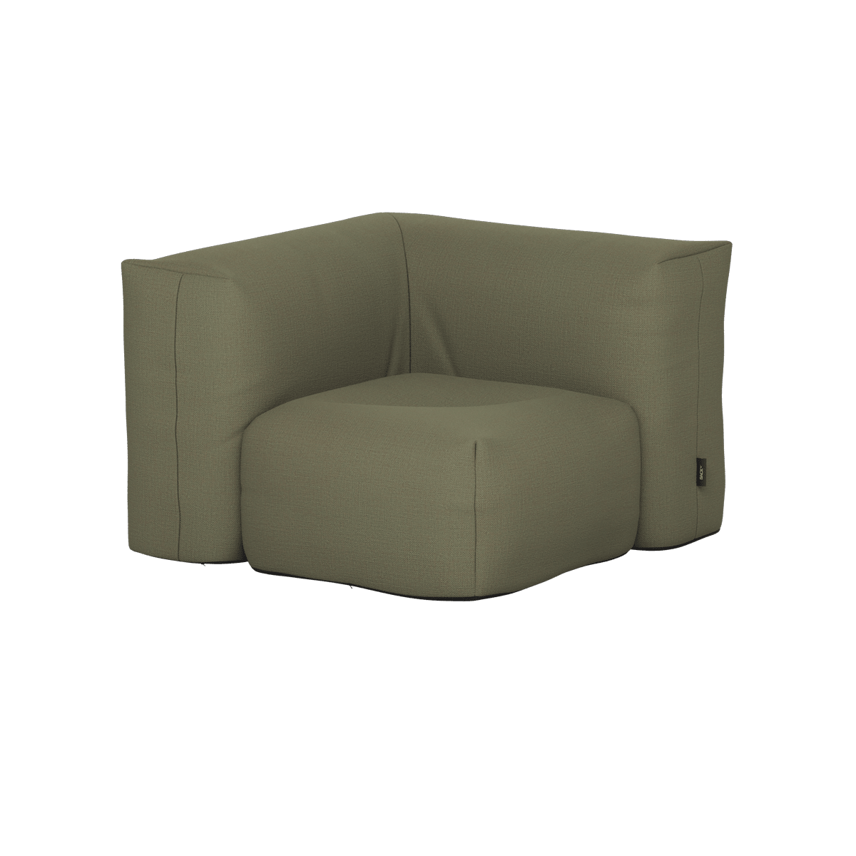 Wasserabweisende Schutzhülle in Sand für ein Soft Sofa Outdoor als Eckelement von sackit zum Schutz vor Wind und Wetter im nordischen Außenbereich