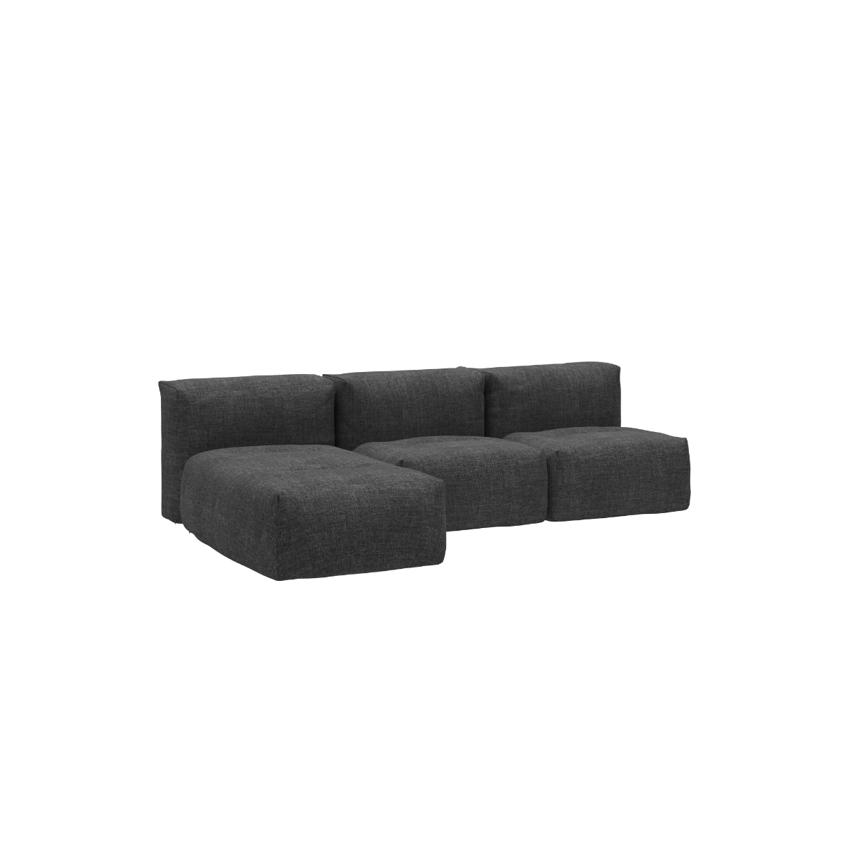  | Soft Sofa - 3 seater w/ Lounger - Kirra Noir | SACKit