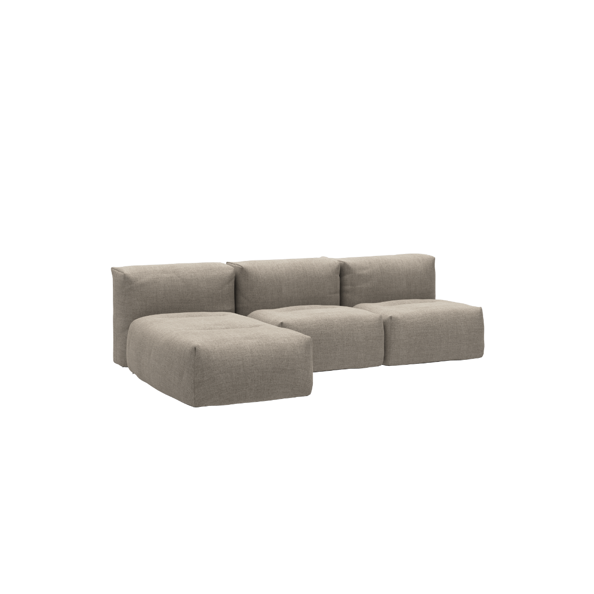 variant_8400108% | Soft Sofa - 3 seater w/ Lounger - Kirra Sand | SACKit